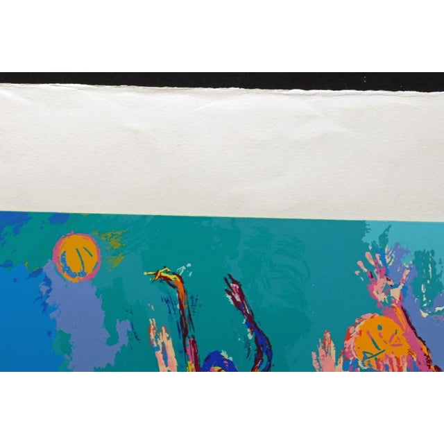 Leroy Neiman LeRoy Neiman "American Gold" Hand Signed & # Serigraph Sports Olympic Unframed For Sale - Image 4 of 7