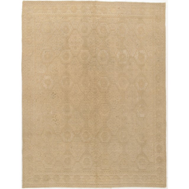 1950s Vintage Spanish Tan Rug 7ft X 9ft 2in For Sale - Image 5 of 6