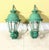 Pair Vintage Solid Brass Verdigris Carriage Lanterns-Traditional Colonial Style For Sale - Image 14 of 16