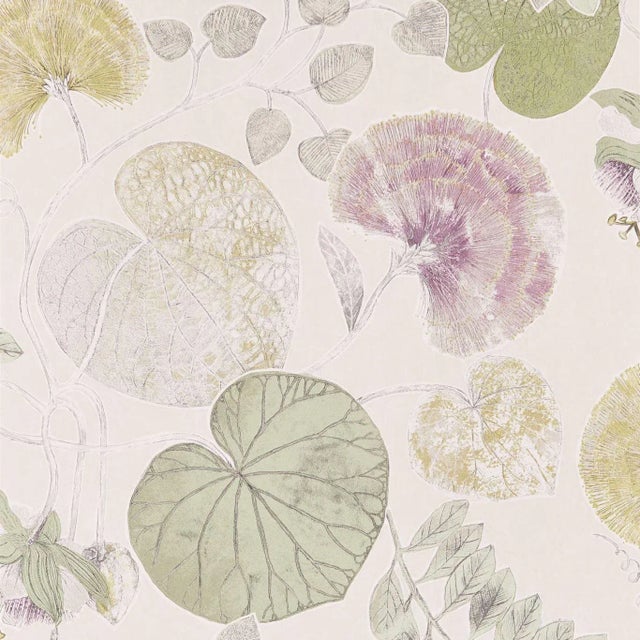 Harlequin Dardanella Wallpaper in Linden/Heather For Sale