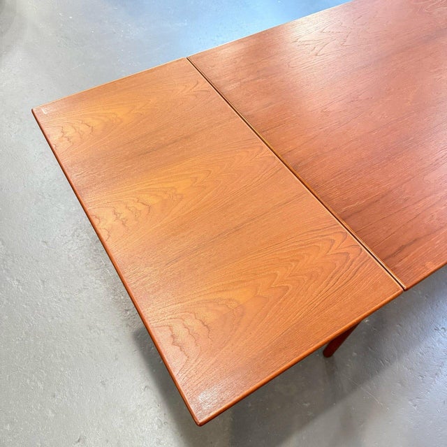 Brown 1950s Rare Teak Dining Table by Peter Hvidt & Orla Mølgaard-Nielsen For Sale - Image 8 of 10