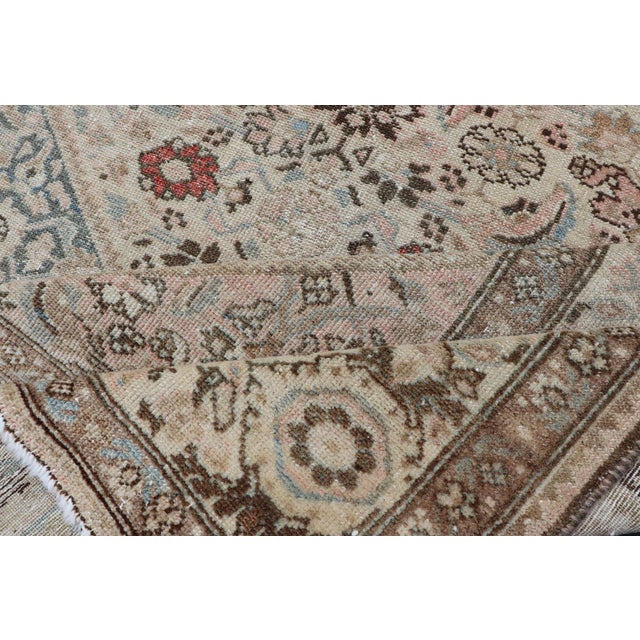 Antique Persian Bidjar Rug With Medallion and Detailed Floral Design 4'1 X 5'10 For Sale - Image 11 of 12