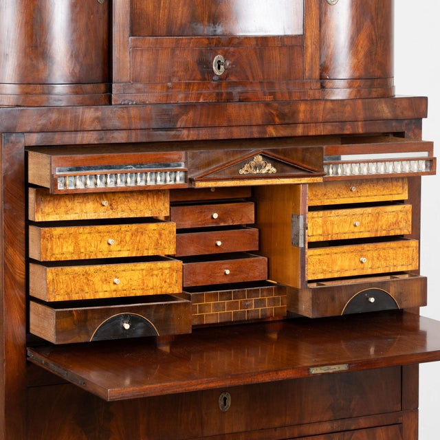 Wood 19th Century Danish Mahogany Tall Secretary Bureau For Sale - Image 7 of 13