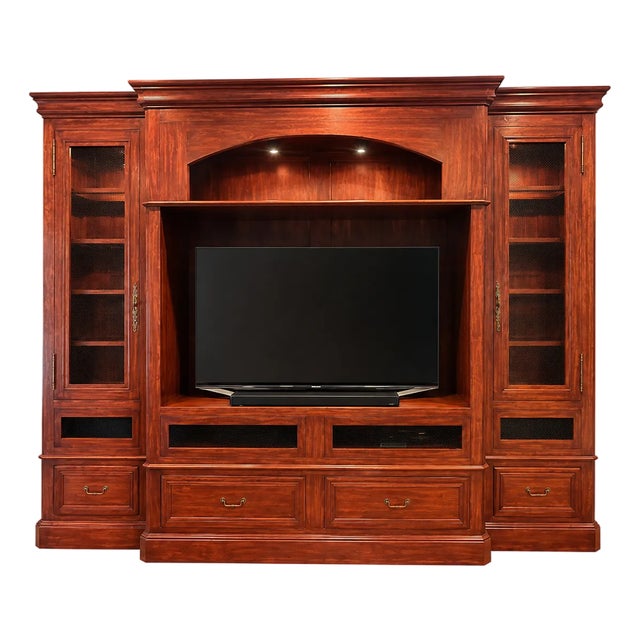 Custom Bausman Furniture Co. Grand Entertainment Center / Media Cabinet For Sale