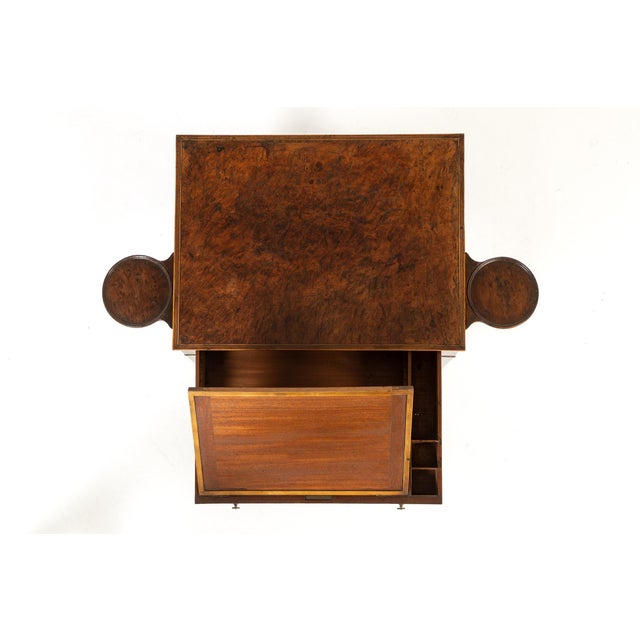 Small Burr Yew Wood Writing Table, 1800s For Sale - Image 4 of 7