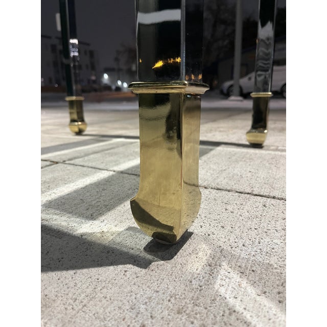 Mid-Century Modern Mastercraft Style Polished Chrome & Brass End Table From Design Institute of America For Sale - Image 3 of 13