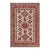 Boheo Chic Kazak Tribal Beige/Red Wool Rug - 4'0''x6'0'' For Sale