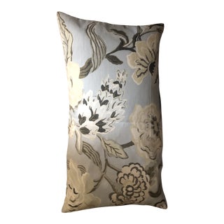 Schumacher Blue Fabric Bolster For Sale