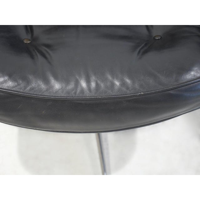 Set of Executive Chairs in Black Leather by Charles and Ray Eames, 1960s For Sale - Image 6 of 18