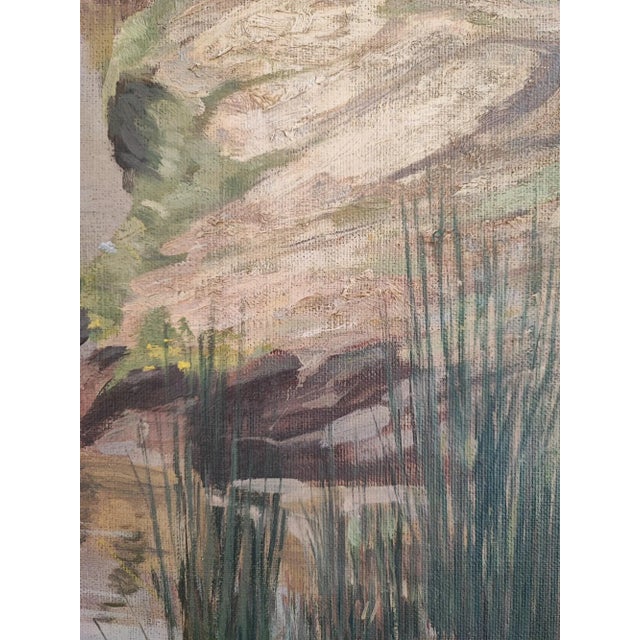 Joseph Mégard, Ferme et marais au pied du Salève, Oil on Canvas, Framed For Sale - Image 7 of 11