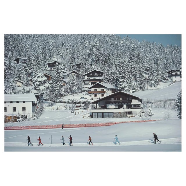 Slim Aarons, Skiing in Seefeld, Estate Stamped Photographic Print, 1985 / 2020s For Sale