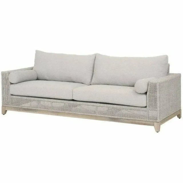 Transitional Tropez 90" Olefin Fabric Outdoor Sofa by Essentials for Living For Sale - Image 3 of 5