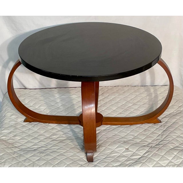 Art Deco Thonet Attributed 1930s Art Deco Bent Wood Coffee Table For Sale - Image 3 of 12