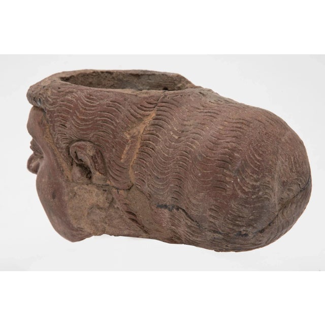 Antique Artefact Majapahit Terracotta Expressive Head For Sale - Image 6 of 8