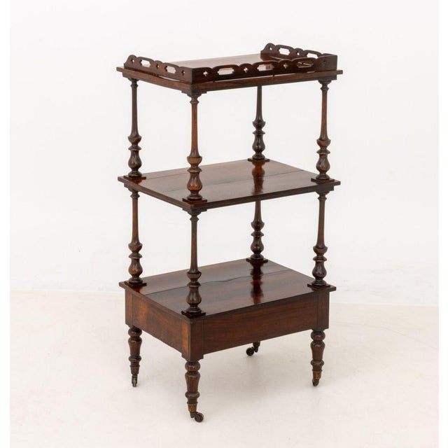 Victorian Rosewood Three-Tier Whatnot For Sale - Image 12 of 12