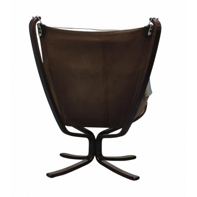 1980s Viking Armchair in Poltrona Frau Leather by Sigurd Ressell for Vatne, Norway, 1980s For Sale - Image 5 of 13