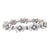 Art Deco 18kt Solid White Gold Diamond and 10.90 Ct Blue Sapphire Bracelet For Sale