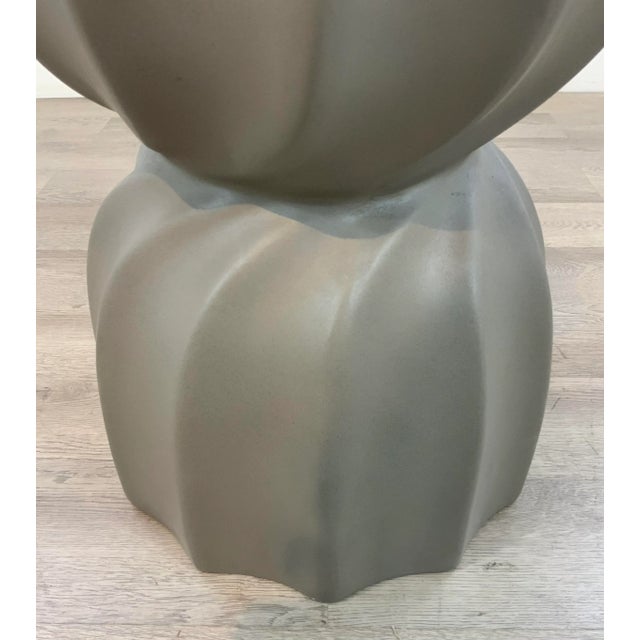 Modern Modern Gray Concrete Twisted Side Table For Sale - Image 3 of 3
