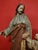 Wood Large Religious Statue of Saint Joseph and the Baby Jesus in Polychrome Terracotta and Gilded Wood For Sale - Image 7 of 11
