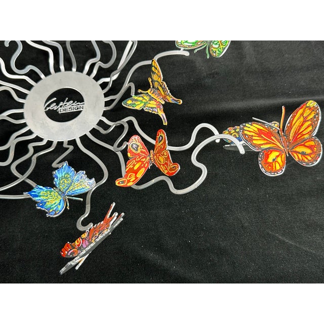David Gerstein Pop Art Object Butterflies Forever Bowl Metal Modern Sculpture For Sale - Image 4 of 10
