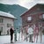 Alpine Railway Station by Toni Frissell Skis stacked up outside and alpine railway station, Klosters, Switzerland, 1951.....