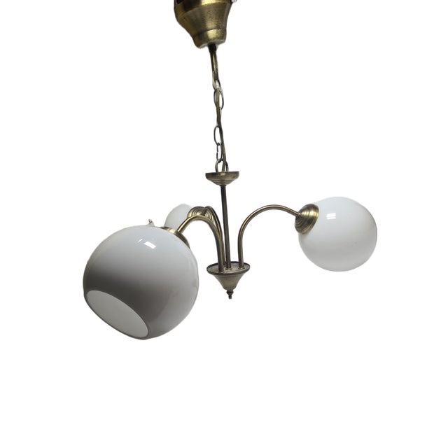 Art Deco Glass Chandelier, Poland, 1970s For Sale - Image 4 of 11
