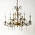 Beautiful large 26" ornate antique brass and crystal chandelier. Six arms with two candle lights each for 12 lights total....