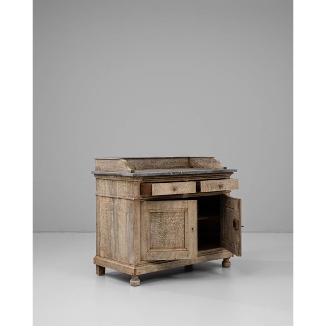 19th Century French Oak Buffet With Marble Top For Sale In Greensboro - Image 6 of 18