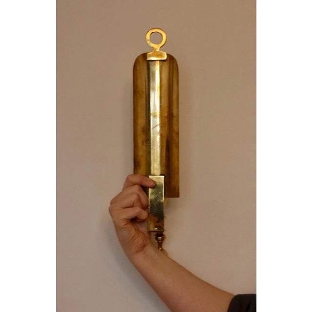 Mid-Century Swedish Brass Sconces, Set of 2 For Sale - Image 9 of 18