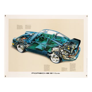 Porsche 911 Turbo Poster, 1990 For Sale