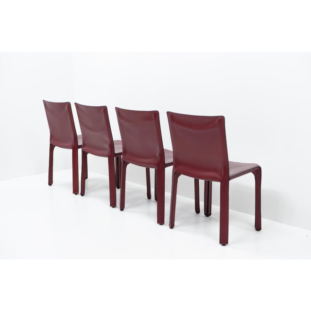 1990s Cab 412 Chairs by Mario Bellini for Cassina, 1990s, Set of 4 For Sale - Image 5 of 14