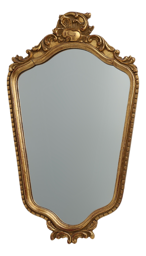 Vintage Baroque Louis XV-Style Giltwood Mirror, France, 1950s