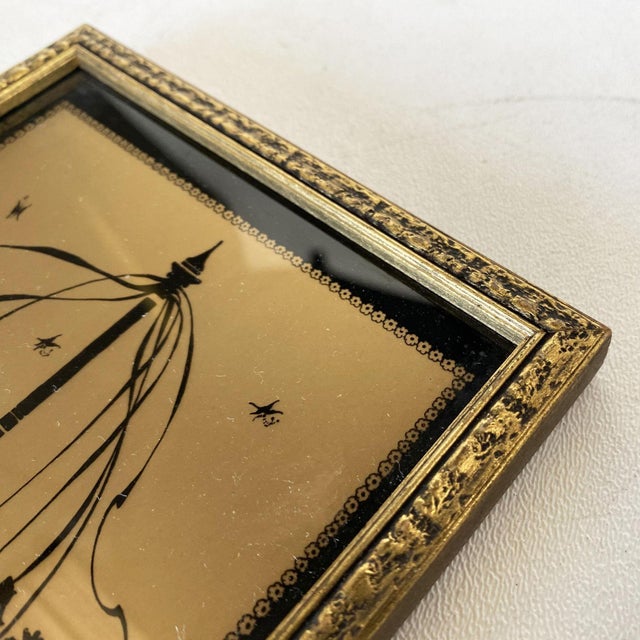 Art Nouveau Silhouette "The Four Seasons" Gold Print in Original Frame by Fidus, Circa 1900 For Sale - Image 3 of 5