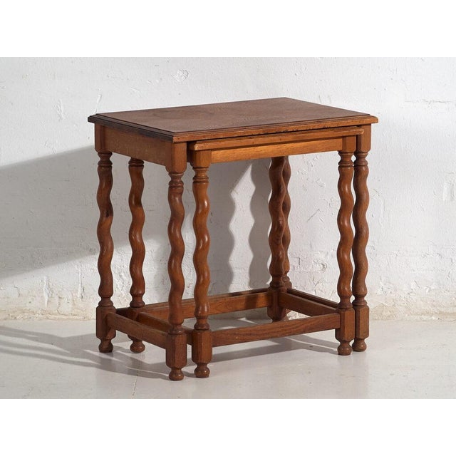 Nesting Tables in Oak, Set of 2 For Sale - Image 13 of 13