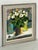 Contemporary British Framed Oil Painting on Canvas (White Roses in Mustard Pot) For Sale - Image 9 of 12