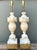 Hollywood Regency Vintage Carved Alabaster Leaves Lamps - A Pair For Sale - Image 3 of 12