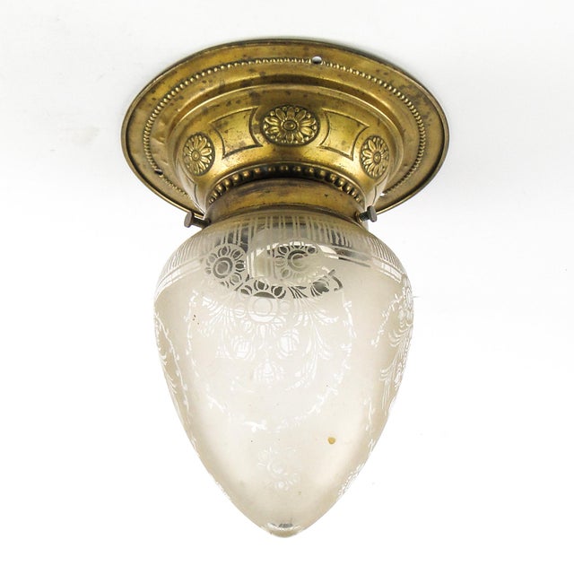 Art Nouveau Ceilling Lamp, Former Austro-Hungarian Empire, 1900s For Sale - Image 11 of 15