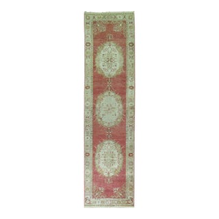 Vintage Oushak Runner - 3'3" x 12'8" For Sale