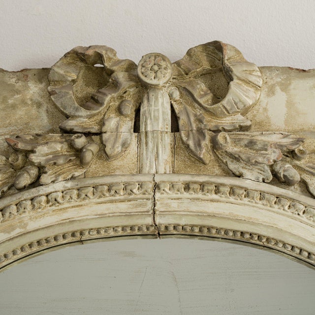 French Early 19th Century France Louis XVI Antique White Wood Full-length & Floor Mirrors For Sale - Image 3 of 11