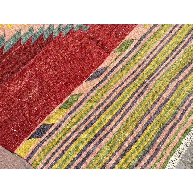 Vintage Turkish Kilim Rug - 57" X 94" For Sale - Image 11 of 13