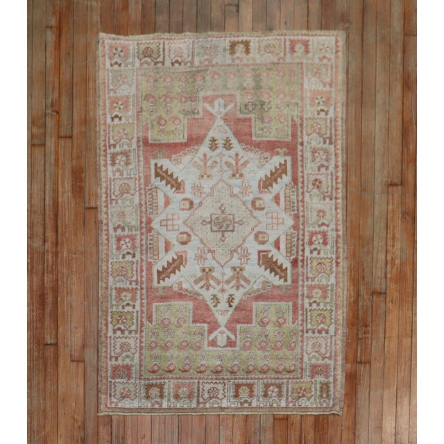 Muted Vintage Zabihi Collection Turkish Oushak Rugs - A Pair - 3'5" x 5'1" For Sale - Image 10 of 12