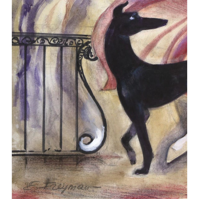 Walking With White Rose Erik Freyman Size: 16 in. x 13 in. Watercolor with pastels on paper, signed in pen This watercolor...