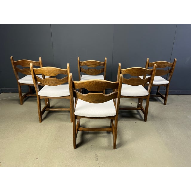 Brown Vintage Brutalist Dining Chairs, 1960s, Set of 6 For Sale - Image 8 of 9