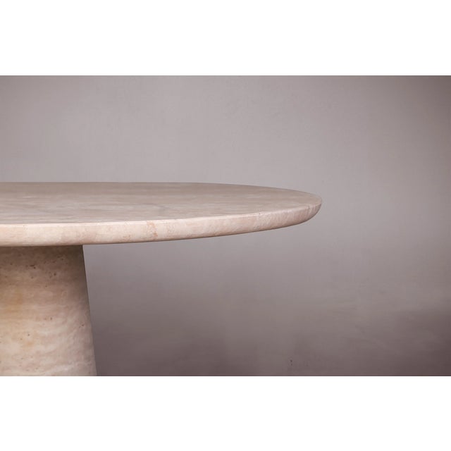 Éssencé Travertine Round Dining Table 40" For Sale - Image 6 of 6