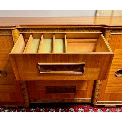 1920s Set of Two Exotic Wood, American Art Deco Cabinets/Dressers For Sale - Image 10 of 13