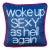 Made to Order Blue Velvet "Woke Up Sexy as Hell Again" Pillow, Custom For Sale