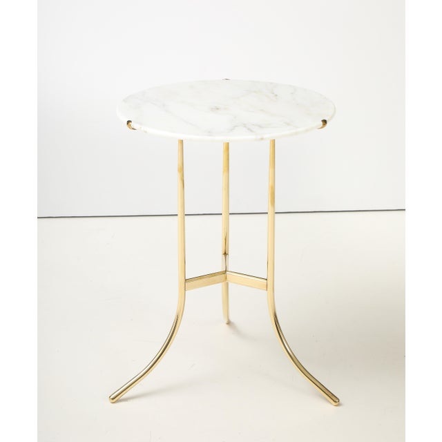 Cedric Hartman Brass and Carrara Marble Side Table For Sale - Image 15 of 16