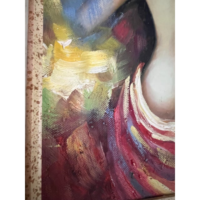 Impressionist Nude Woman Framed Oil Painting Signed For Sale - Image 3 of 6