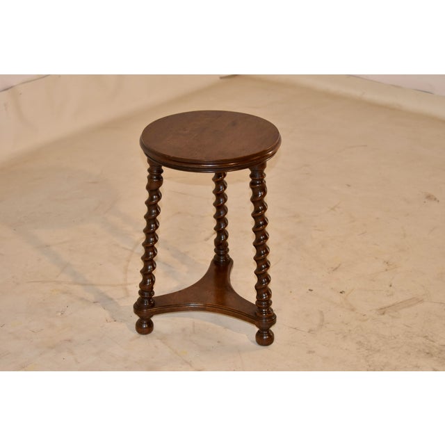 19th Century English Oak Stool For Sale - Image 4 of 9