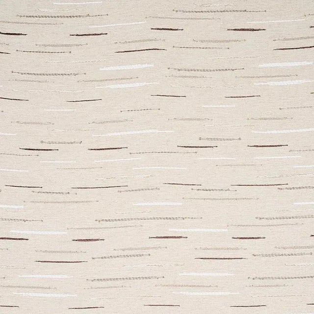 Schumacher Leland Stripe Fabric in Neutral For Sale